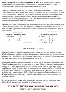 floor service - refinish -